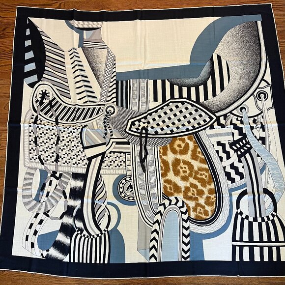 Hermes 53 x 53 Cashmere and Silk Shawl - Picture 1 of 3